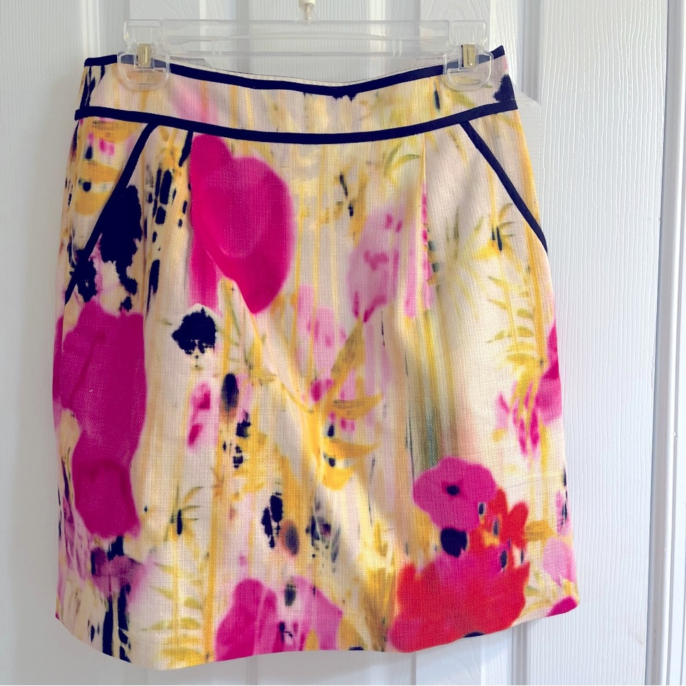 Anthropologie Tabitha Rain Poppy Watercolor Skirt Size 2